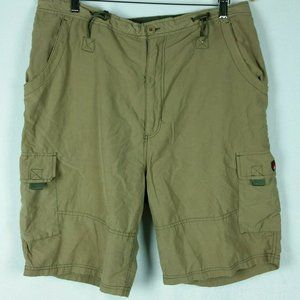 Suisse Sport Mens XL Brown Cargo Athletic Hiking Shorts Drawstring 6 Pockets